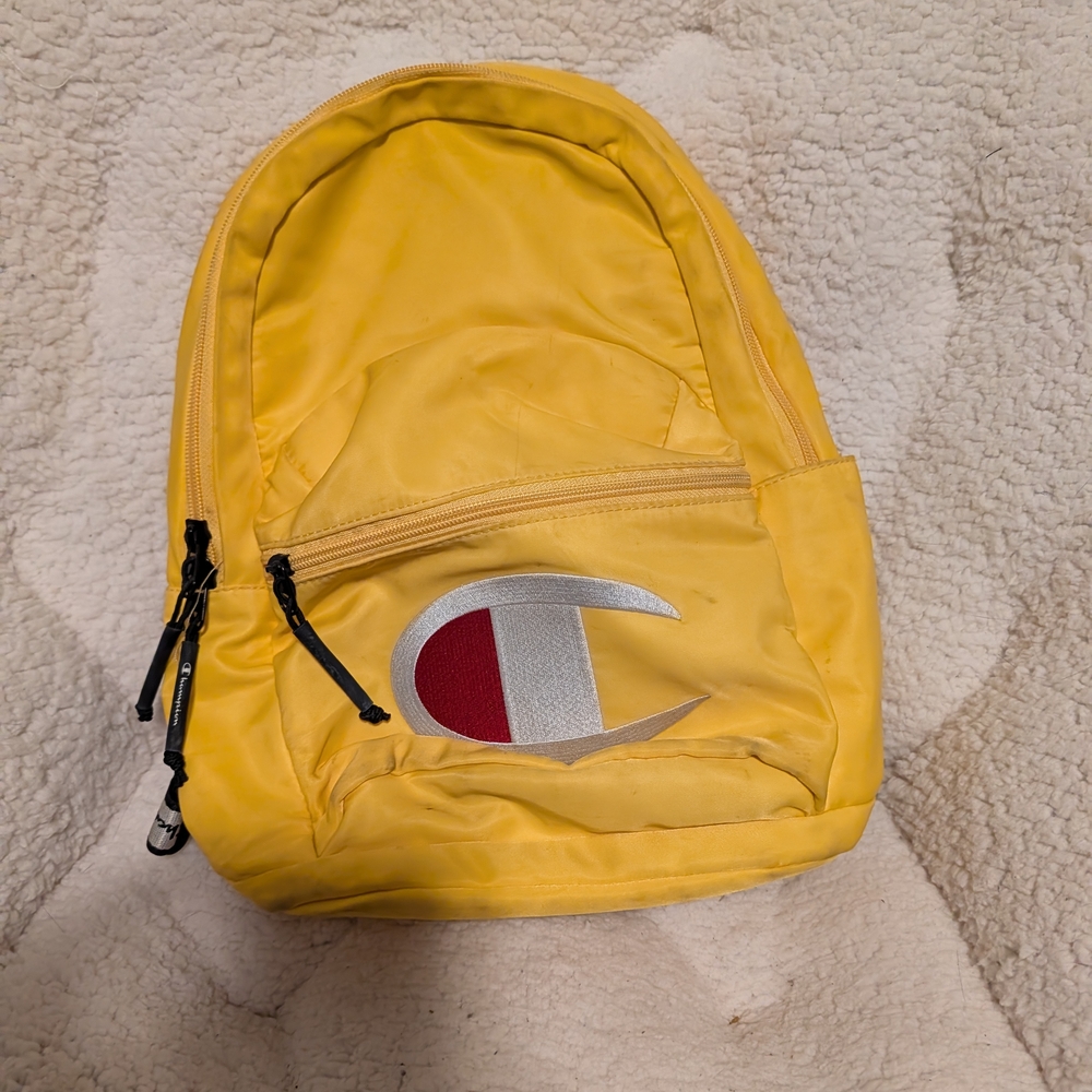 Champion Bright Yellow Backpack with Logo